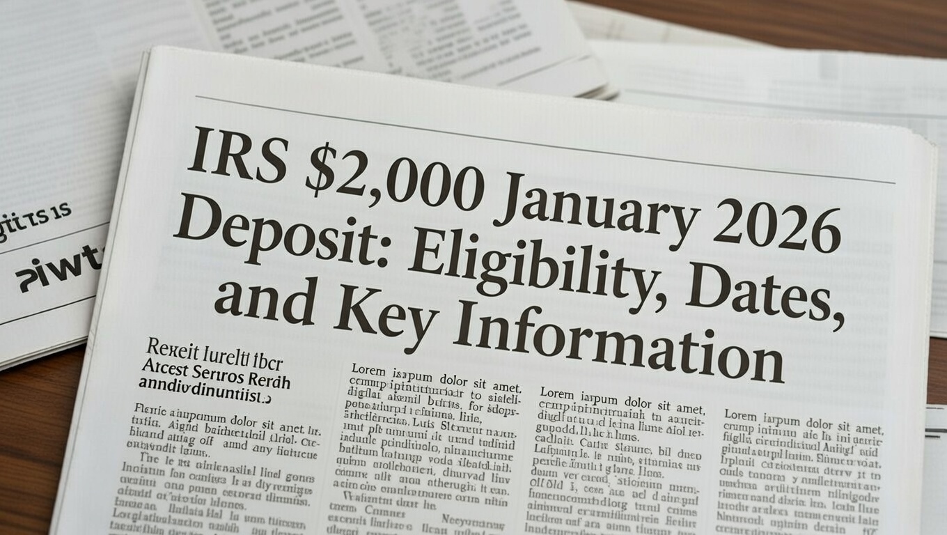 IRS $2,000 January 2026 Deposit
