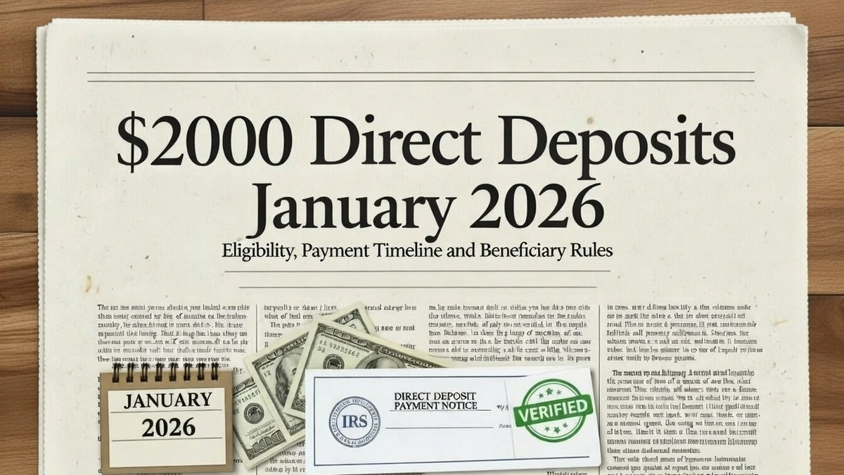 $2000 Direct Deposits January 2026 Eligibility