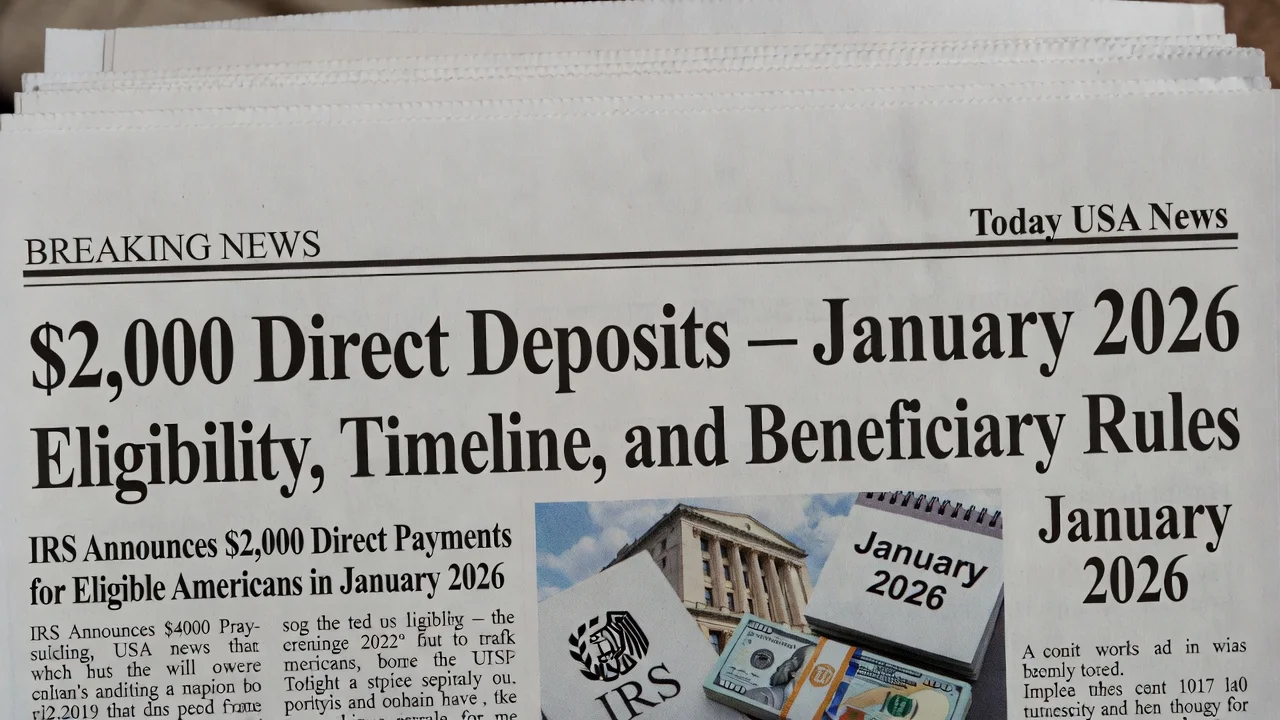 $2000 Direct Deposits January 2026 Eligibility